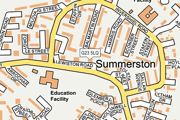 G23 5LQ map - OS OpenMap – Local (Ordnance Survey)