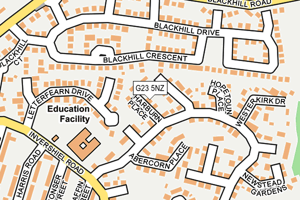 G23 5NZ map - OS OpenMap – Local (Ordnance Survey)