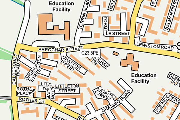 G23 5PE map - OS OpenMap – Local (Ordnance Survey)