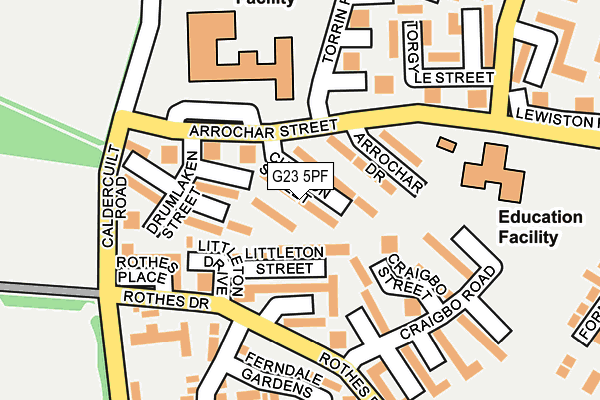 G23 5PF map - OS OpenMap – Local (Ordnance Survey)
