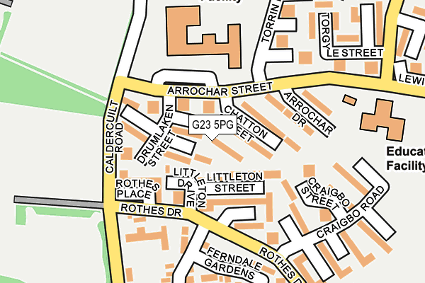 G23 5PG map - OS OpenMap – Local (Ordnance Survey)