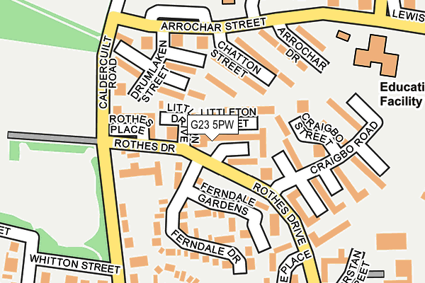 G23 5PW map - OS OpenMap – Local (Ordnance Survey)