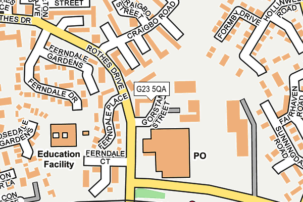 G23 5QA map - OS OpenMap – Local (Ordnance Survey)