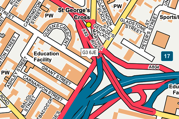 G3 6JE map - OS OpenMap – Local (Ordnance Survey)