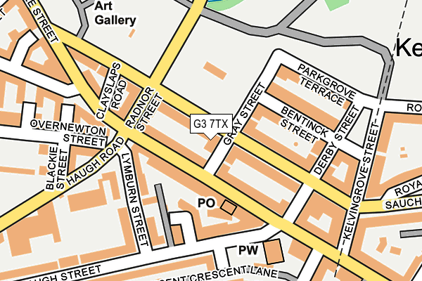 G3 7TX map - OS OpenMap – Local (Ordnance Survey)
