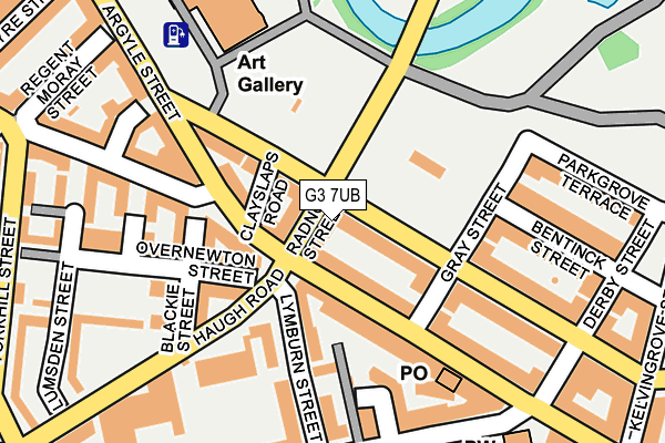 G3 7UB map - OS OpenMap – Local (Ordnance Survey)