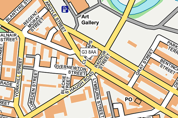 G3 8AA map - OS OpenMap – Local (Ordnance Survey)