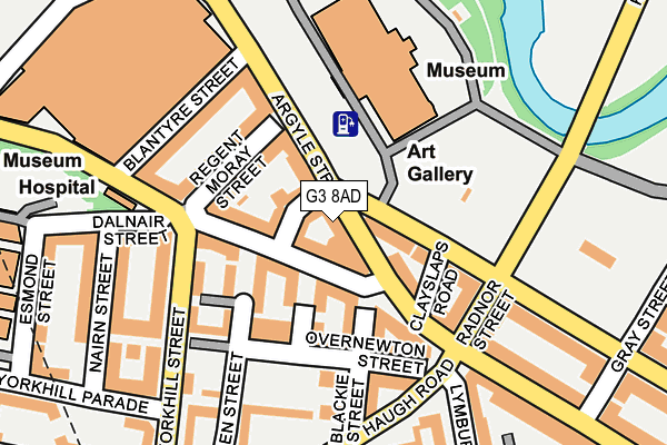 G3 8AD map - OS OpenMap – Local (Ordnance Survey)