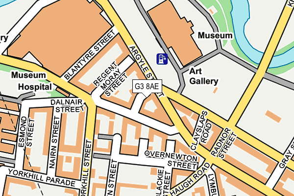 G3 8AE map - OS OpenMap – Local (Ordnance Survey)