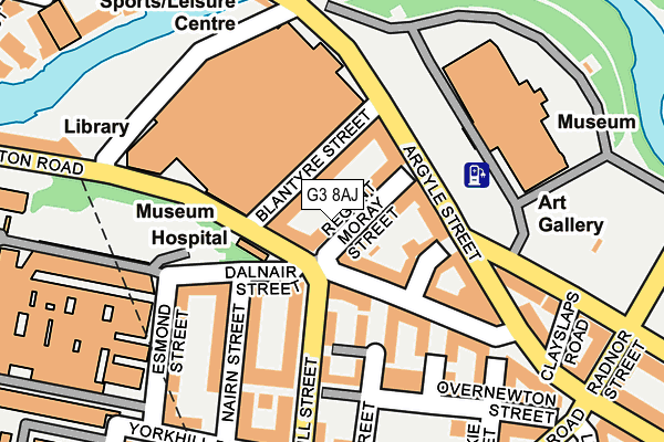 G3 8AJ map - OS OpenMap – Local (Ordnance Survey)