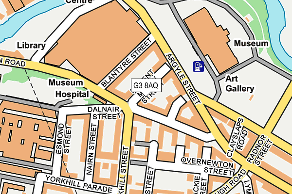 G3 8AQ map - OS OpenMap – Local (Ordnance Survey)