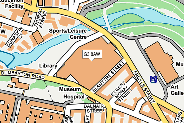 G3 8AW map - OS OpenMap – Local (Ordnance Survey)