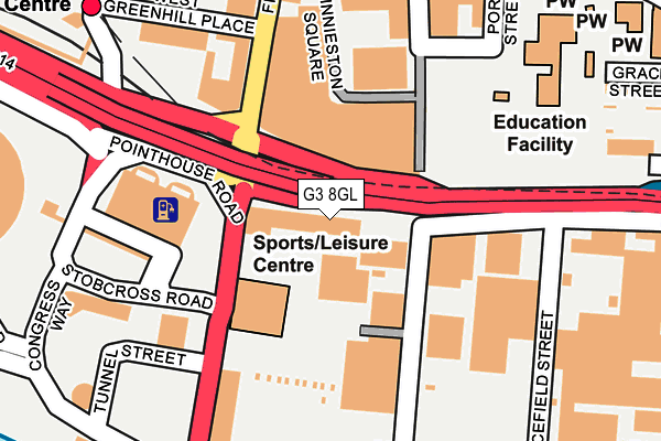 G3 8GL map - OS OpenMap – Local (Ordnance Survey)