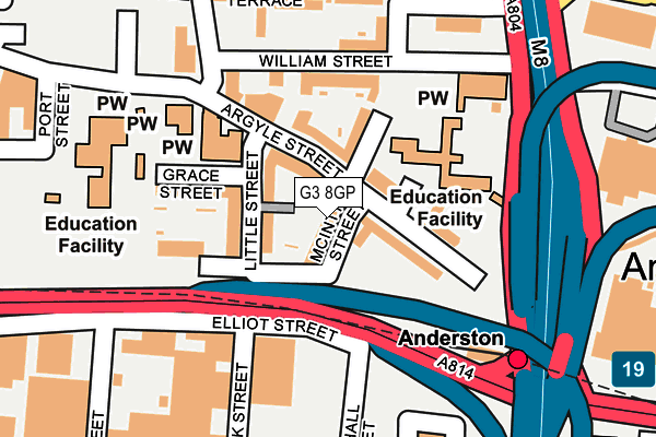 G3 8GP map - OS OpenMap – Local (Ordnance Survey)