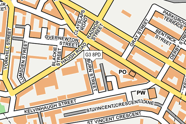 G3 8PD map - OS OpenMap – Local (Ordnance Survey)