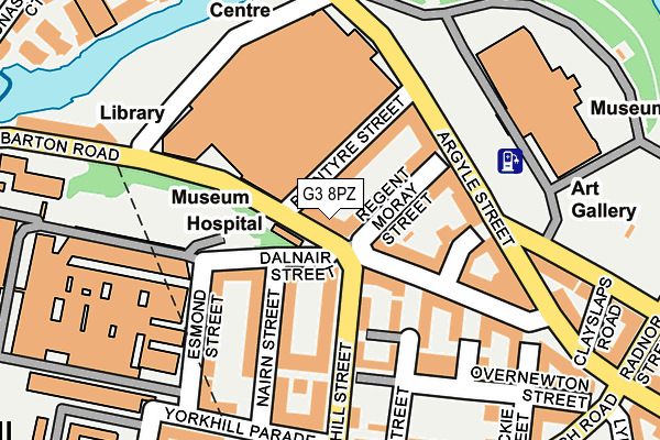 G3 8PZ map - OS OpenMap – Local (Ordnance Survey)