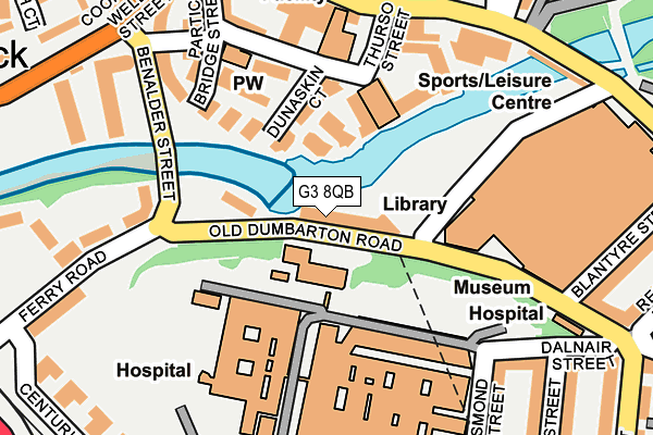 G3 8QB map - OS OpenMap – Local (Ordnance Survey)