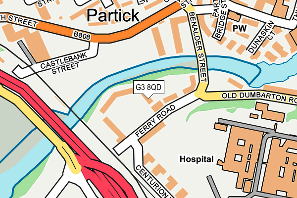 G3 8QD map - OS OpenMap – Local (Ordnance Survey)