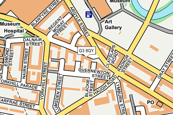 G3 8QY map - OS OpenMap – Local (Ordnance Survey)