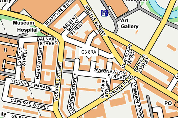 G3 8RA map - OS OpenMap – Local (Ordnance Survey)