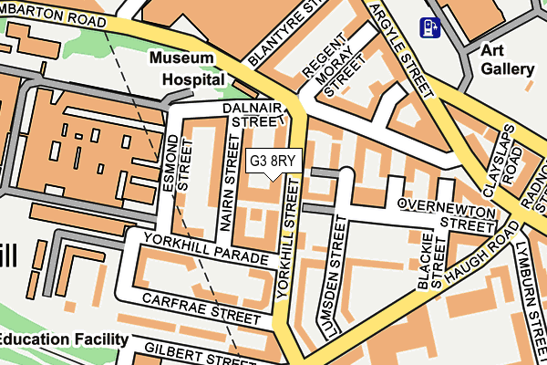 G3 8RY map - OS OpenMap – Local (Ordnance Survey)