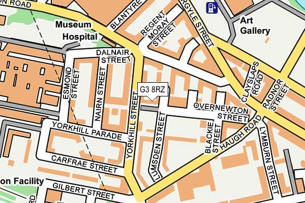 G3 8RZ map - OS OpenMap – Local (Ordnance Survey)