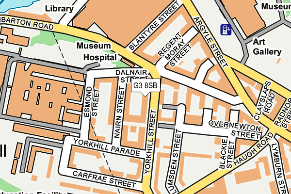 G3 8SB map - OS OpenMap – Local (Ordnance Survey)