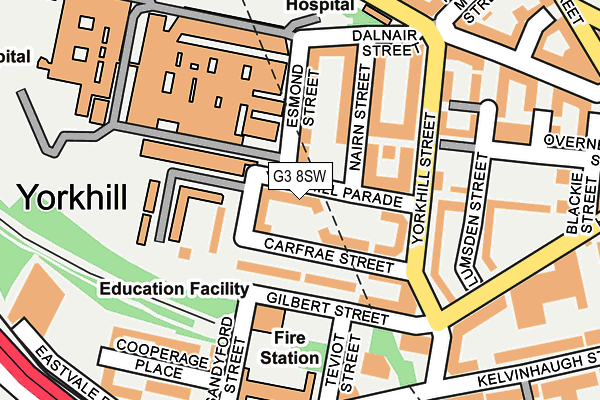 G3 8SW map - OS OpenMap – Local (Ordnance Survey)