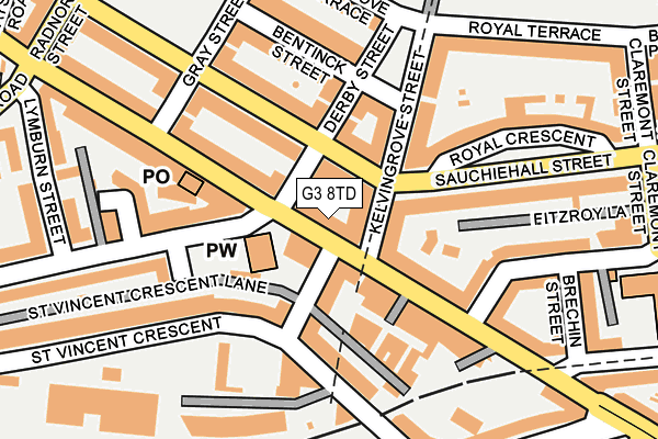 G3 8TD map - OS OpenMap – Local (Ordnance Survey)
