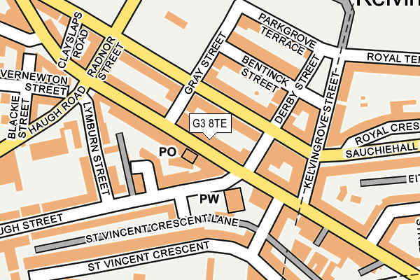 G3 8TE map - OS OpenMap – Local (Ordnance Survey)