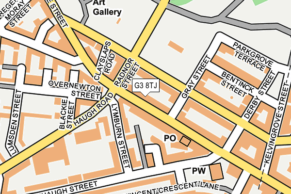 G3 8TJ map - OS OpenMap – Local (Ordnance Survey)