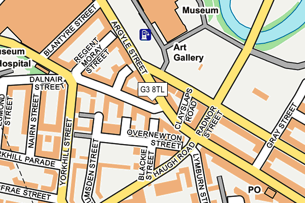 G3 8TL map - OS OpenMap – Local (Ordnance Survey)