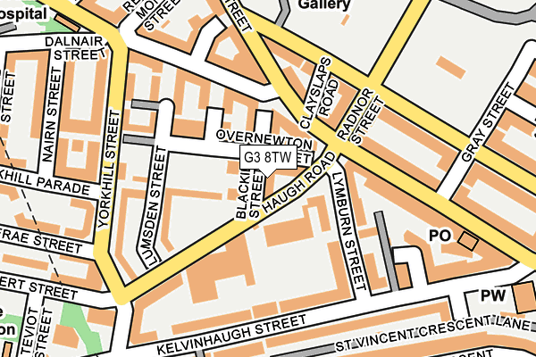 G3 8TW map - OS OpenMap – Local (Ordnance Survey)