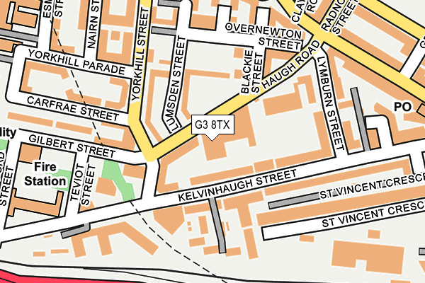 G3 8TX map - OS OpenMap – Local (Ordnance Survey)