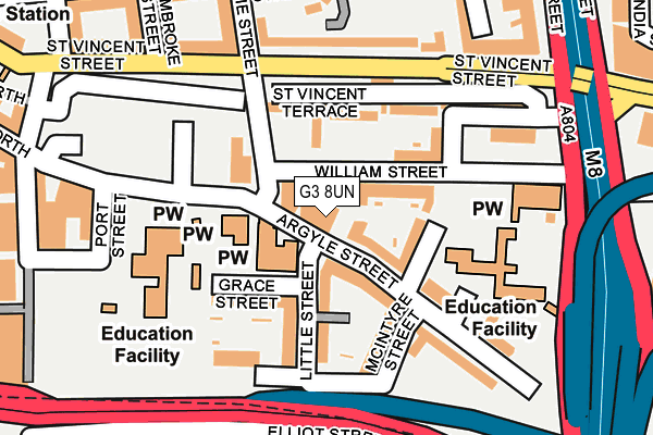 G3 8UN map - OS OpenMap – Local (Ordnance Survey)