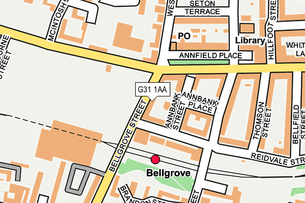 G31 1AA map - OS OpenMap – Local (Ordnance Survey)