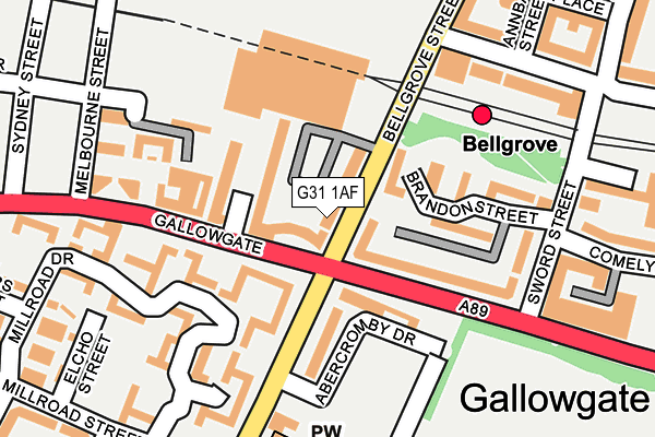 G31 1AF map - OS OpenMap – Local (Ordnance Survey)