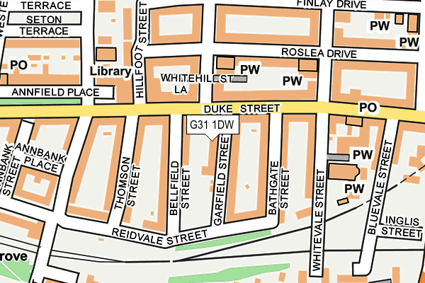 G31 1DW map - OS OpenMap – Local (Ordnance Survey)