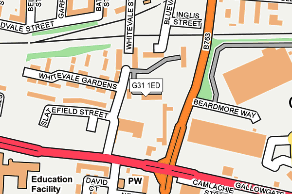 G31 1ED map - OS OpenMap – Local (Ordnance Survey)