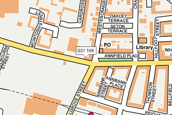 G31 1HX map - OS OpenMap – Local (Ordnance Survey)