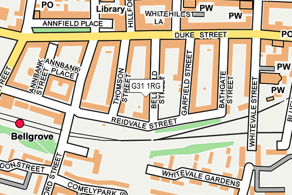G31 1RG map - OS OpenMap – Local (Ordnance Survey)