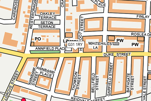 G31 1RY map - OS OpenMap – Local (Ordnance Survey)