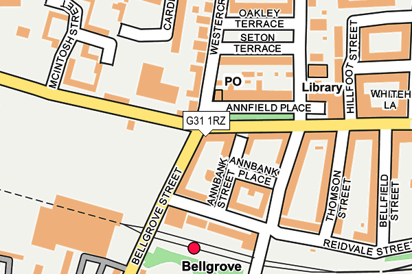 G31 1RZ map - OS OpenMap – Local (Ordnance Survey)