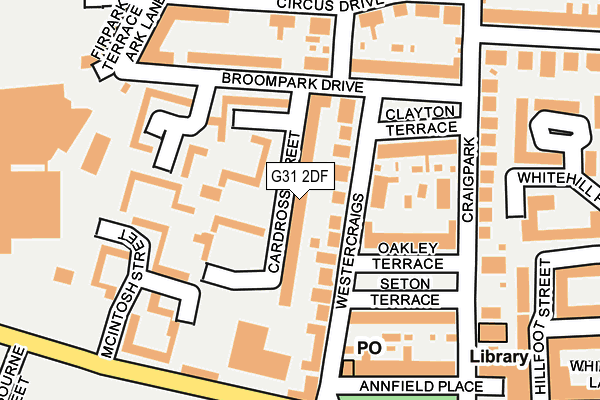 G31 2DF map - OS OpenMap – Local (Ordnance Survey)