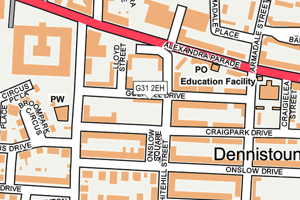 G31 2EH map - OS OpenMap – Local (Ordnance Survey)