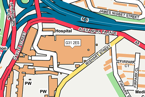 G31 2ES map - OS OpenMap – Local (Ordnance Survey)