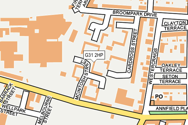 G31 2HP map - OS OpenMap – Local (Ordnance Survey)
