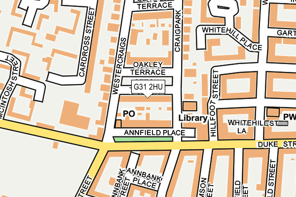 G31 2HU map - OS OpenMap – Local (Ordnance Survey)