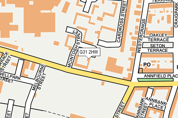 G31 2HW map - OS OpenMap – Local (Ordnance Survey)