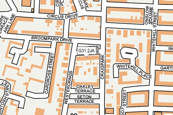 G31 2JA map - OS OpenMap – Local (Ordnance Survey)